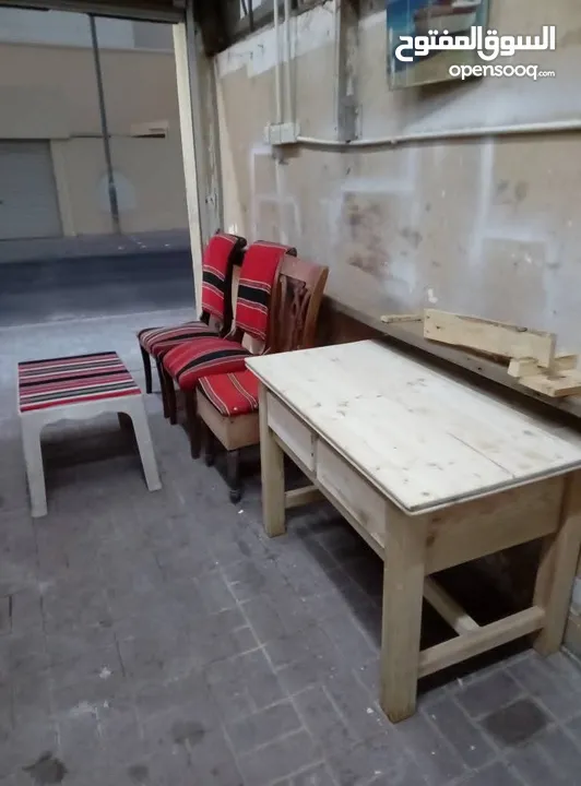 table and cabinet and teapoy