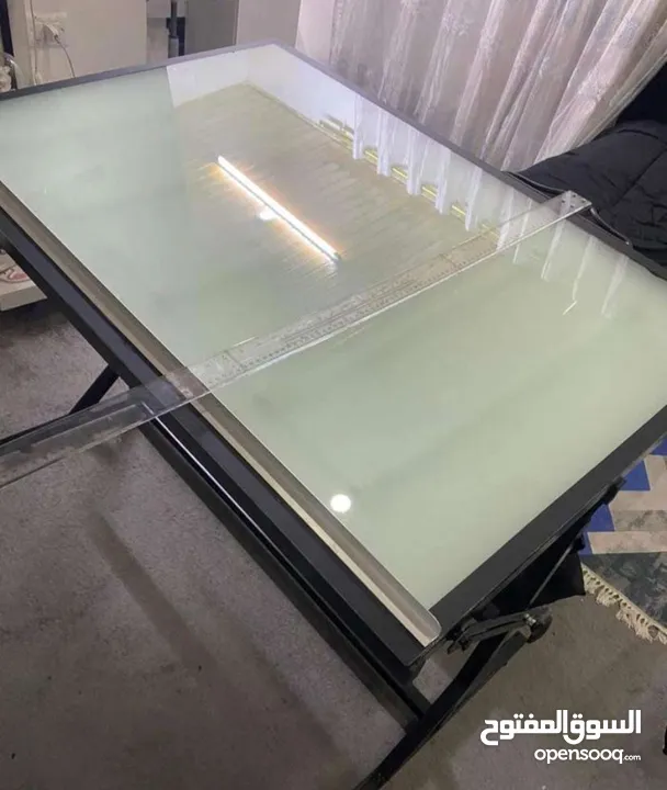 مرسم هندسي زجاج الشف المضيء قياسات: ‏A0 =120*80 ا