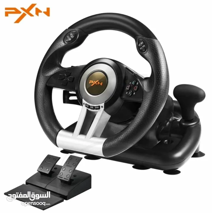 ستيرنغ ويل مقود سواقة مع بريكات لأجهزة الـ PC و البلايستيشن PXN V3 Steering