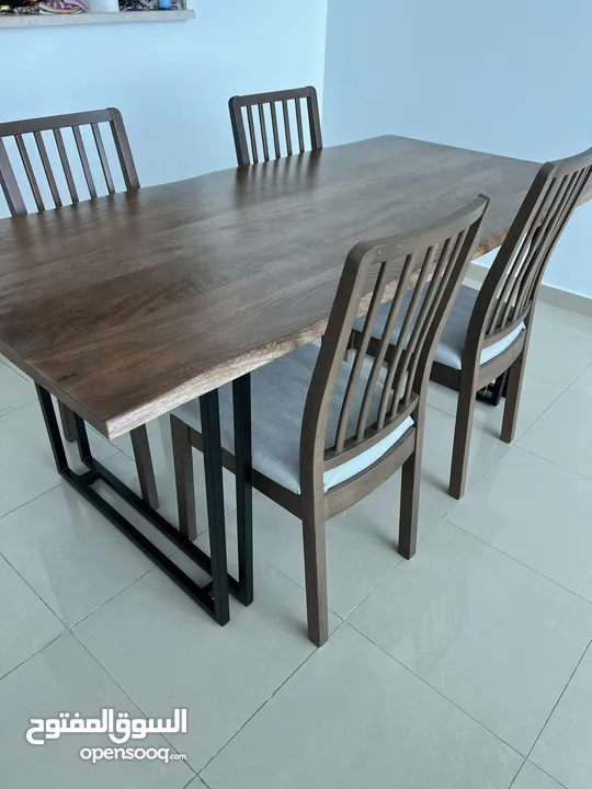 SET OF 4 wood chairs IKEA with Table