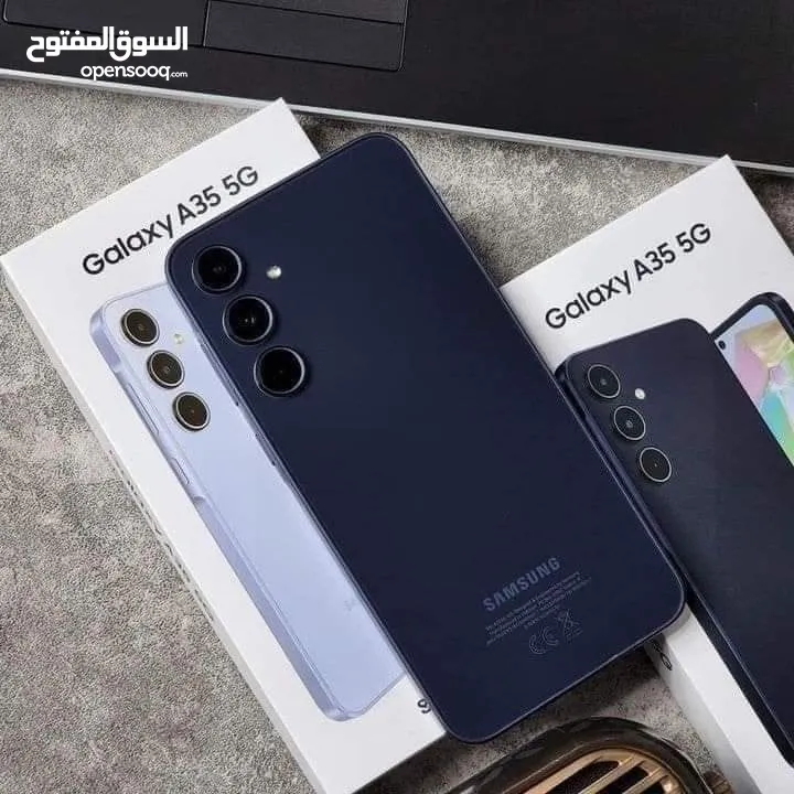 مشغل اخو الجديد Samsung A35 5G رام 16 جيجا  256 أغراضة والكرتونه الأصلية مكفول متوفر توصيل