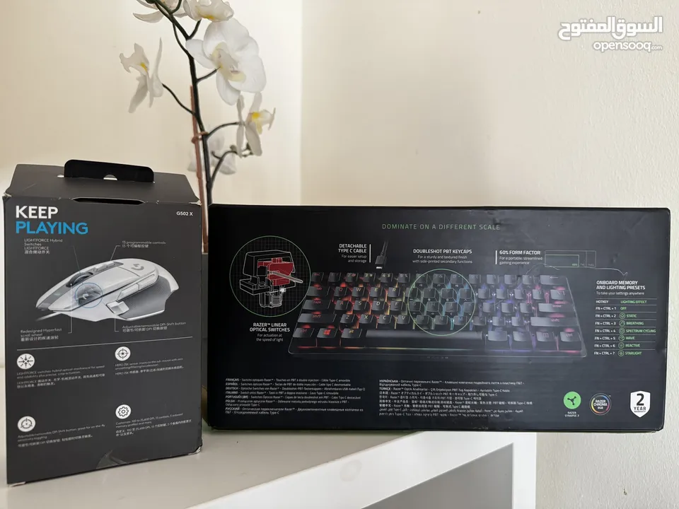 Used Razer Huntsman Mini “red switch” keyboard and Logitech g502x mouse for sale (IN GOOG CONDITION)