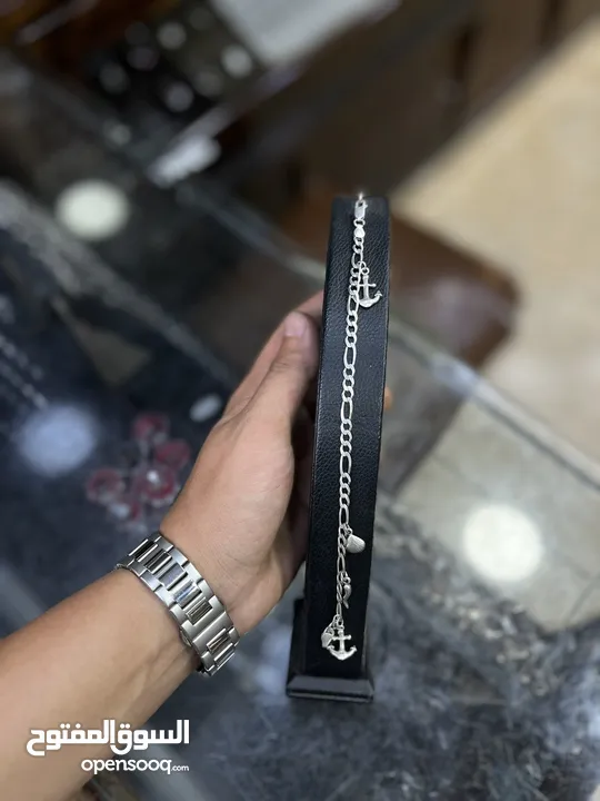 اسوارة فضة رجالي إيطالي 925 وزن 10جرام. اسوارة فضة رجالي إيطالي 925 وزن 10 جرام