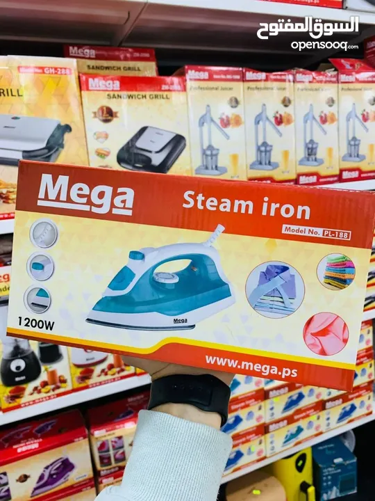 مكواة البخار Mega – موديل PL-188  الحل المثالي لإطلالة مرتبة وأنيقة كل يوم!
