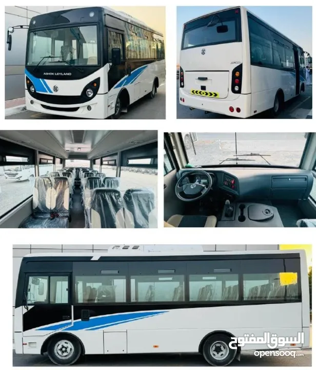 ASHOK LEYLAND,  EICHER, TATA BUSES الحافلات للتصدير من دبي