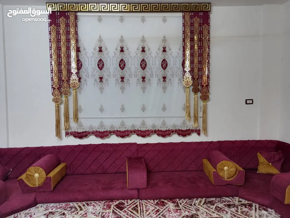 تفصيل جميع المجالس العربية والخليجية يوجد مجالس جاهزه ستاندر يوجد برادي جاهزه وتفصيل