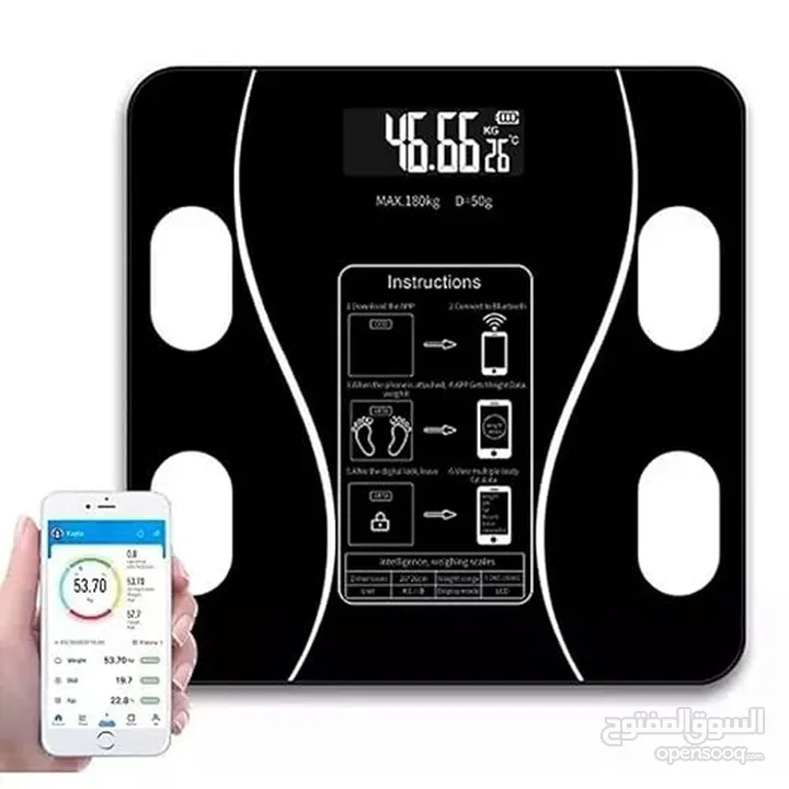 الميزان الرقمي الذكي bluetooth body fat scale