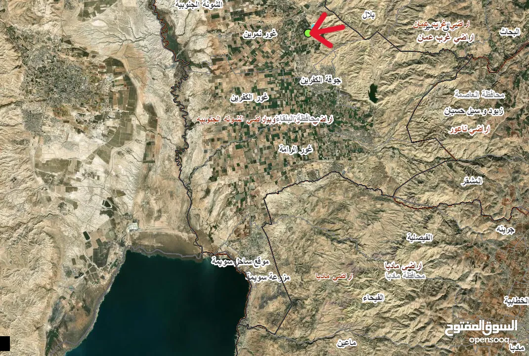 قطعة ارض للبيع من اراضي الشونة الجنوبية على الشارع واصل كل الخدمات منطقة سكنية جديدة بسعر مغري