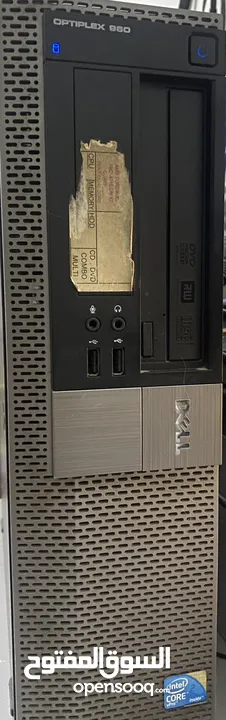 كمبيوتر  dell مكتبي مع شاشة 6 gb ram معالج pentium 8400