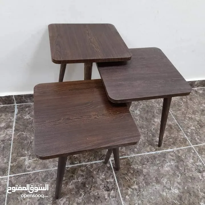 طاولات سرفيس 3 قطع ب 15 دينار  الاطقم pvc حراري  مقاوم للمي والرطوبه الخدوش ومكفولين  سارع بالطلب  .