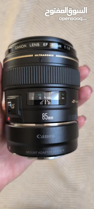 Camera Canon R + Lens RF 24-105 + Lens 85 1.8 + adapter + Flash Godox V1