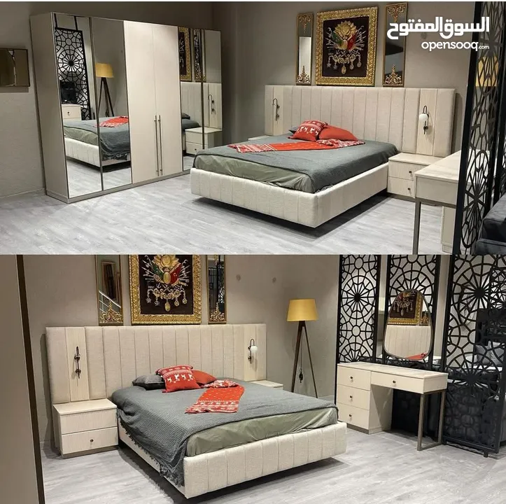 غرف نوم خشب لاتيه 18 مل بالكامل ملبس ميلامين