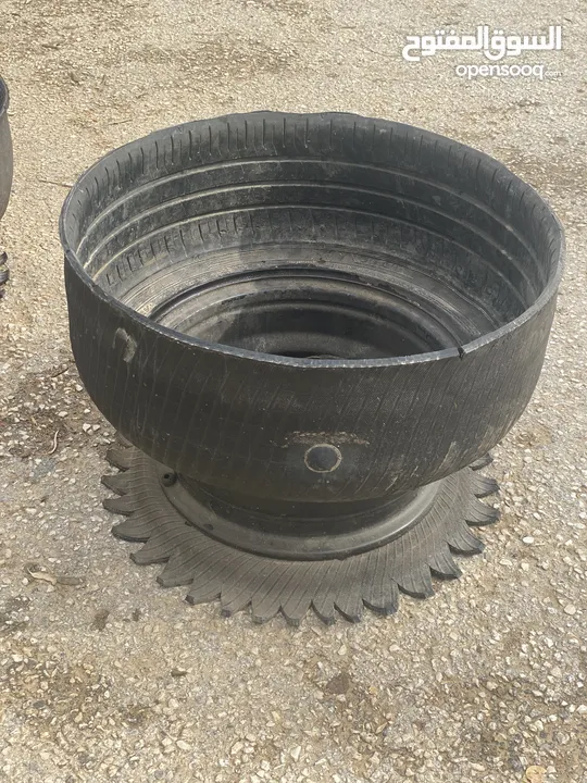 قواوير لزراعة تم عملها من كوشوك عجل السيارة