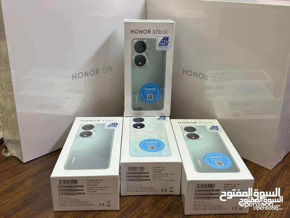 عرض جهاز هونور الذاكرة X7B 5G 256 جيبي 8 رام جديد مع ضمان وهديه Honor Gift وضمان سنه الوكيل المعتمد