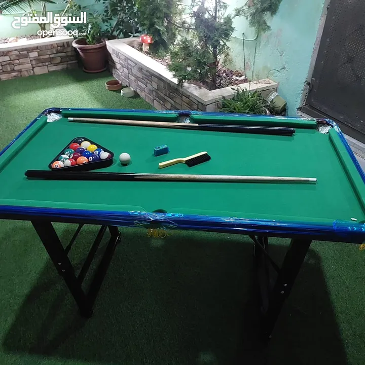 بلياردو بقواعد معدنية حجم 4قدم بطول 120سم وعرض 60سم