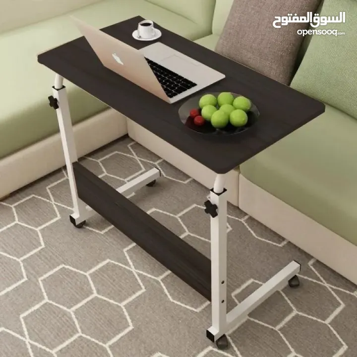 مكتب طلابي عملي ومتنقل بترتيب عصري! سطح واسع بيساع لابتوب + كتب + أدوات مدرسية عجلات قوية