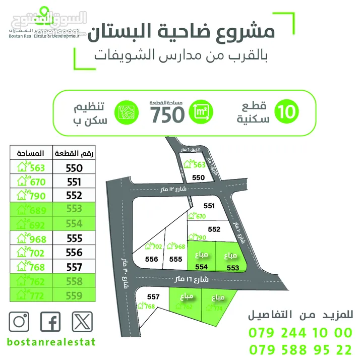 أرض للبيع بالقرب من مدارس الشويفات والجاليات ونادي الجواد العربي / شارع المطار