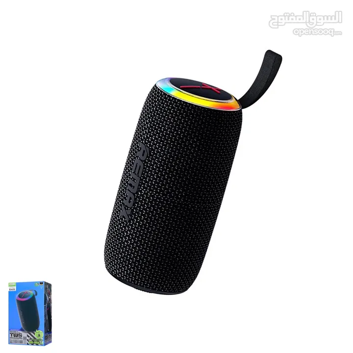 Remax RB-M82 RGB Wireless 7Wx2 USB/Type-C/TF/FM Speaker -Black سبيكر لاسلكي