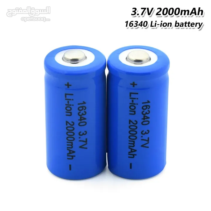 بطاريات / بطارية 16340 Rechargeable Li-ion Lithium Battery