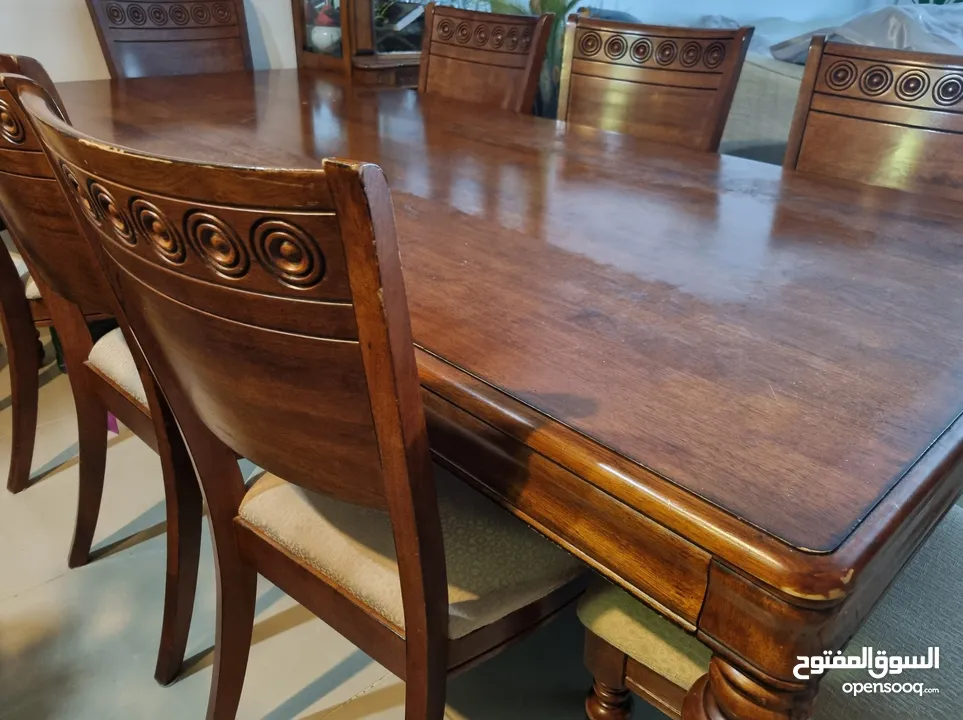 Solid wooden dining table, 8 Seater