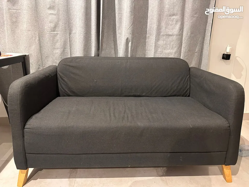 IKEA 2-seat sofa, Vissle dark grey