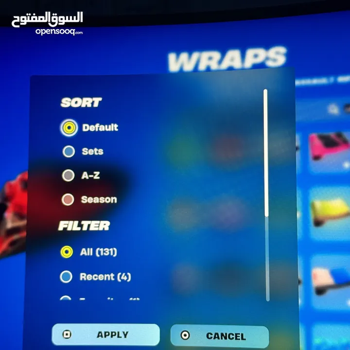 حساب فورت للبيع