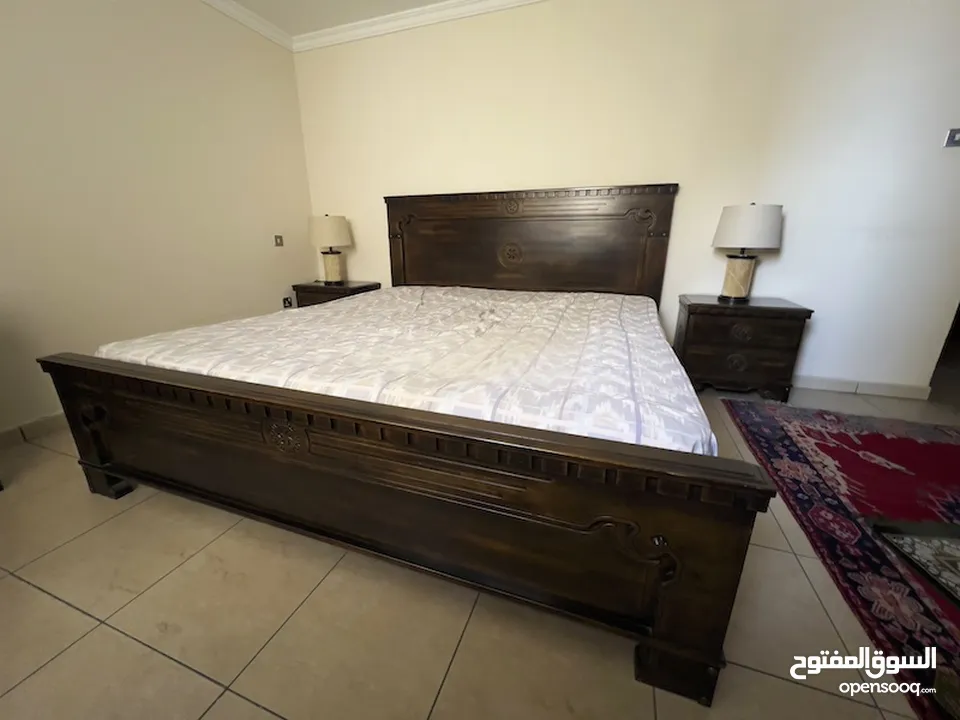 King Bedroom Set - Dark Wood - Excellent Condition