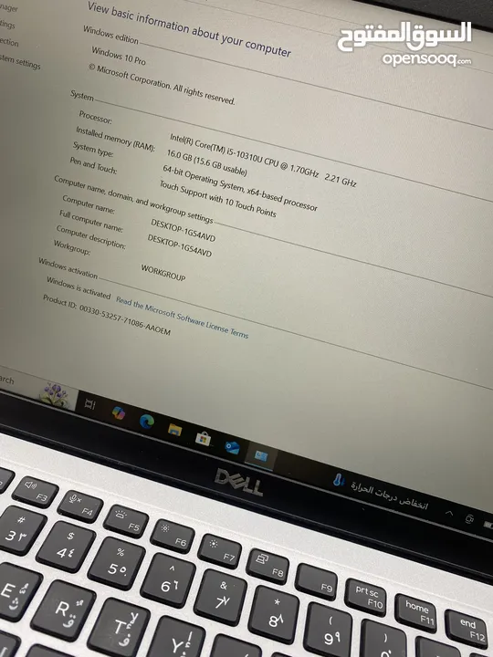 كور اي 5 الجيل العاشر رام 16 جهاز بدون خدوش هاردسك 256 شاشته 14 اينش