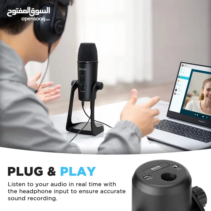 مايك تسجيل من براند بويا الأصلي الاحترافي ستريم يوتيوب Boya BY-PM700 Mic for PC & Smart Phone