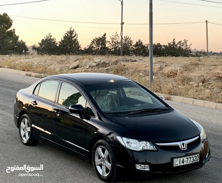 هوندا سيفيك 2008 فحص كامل صنف EXI لون اسود ملوكي بحالة الوكالة