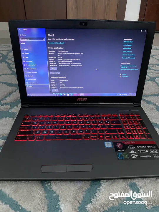 MSI GL62M 7RDX, Gaming laptop