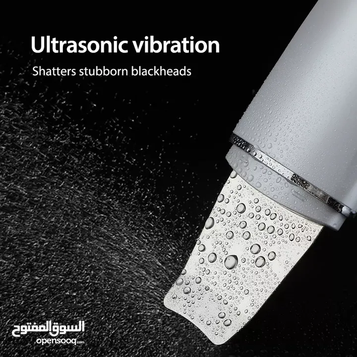 جهاز تنظيف البشرة بعمق بالموجات التراسونيك تنظيف الزيوان و الجلد سكن سكرابر Ultrasonic Skin Scrubber