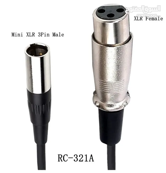 Mini XLR 3pin To XLR 3pin Microhone Cable