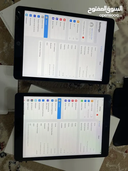 ايباد 7 السابع 32 قيقا خط شريحة وواي فاي نظيف مع الاغراض عدد 2