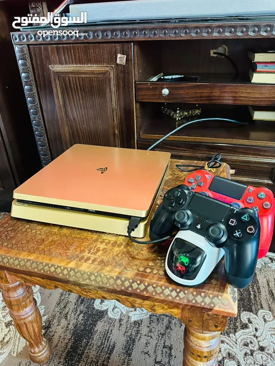 Playstation 4 Slim Gold Edition بلاستيشن 4 مهكر