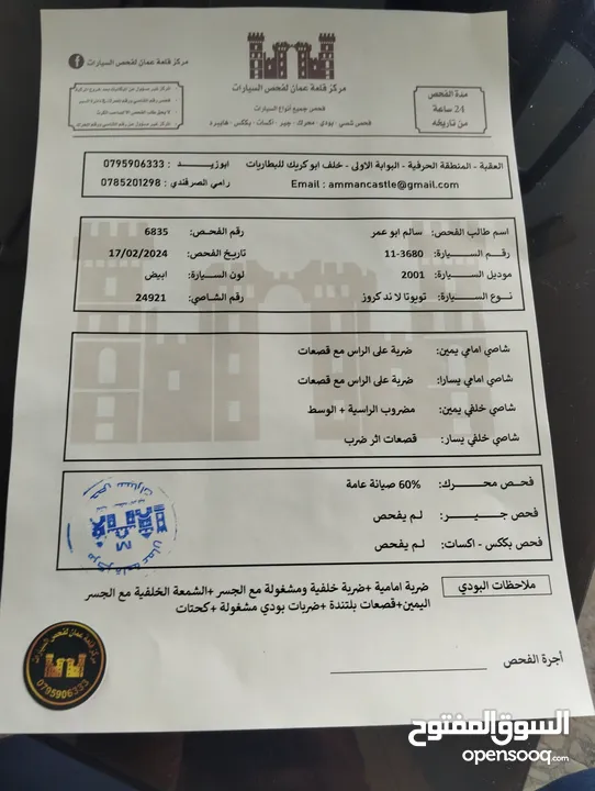 تويوتا لاندكروزر جي اكس ار هد قير عادي 2001