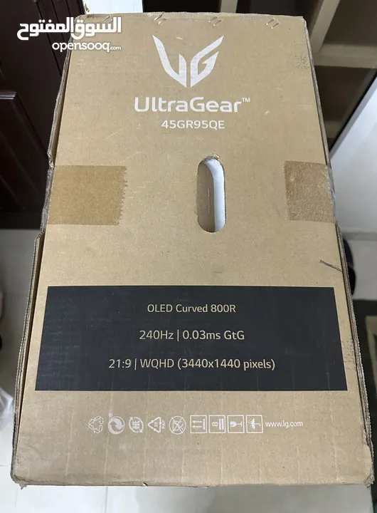 LG 45 Inch Ultragear OLED Curved Gaming Monitor 45GR95QE