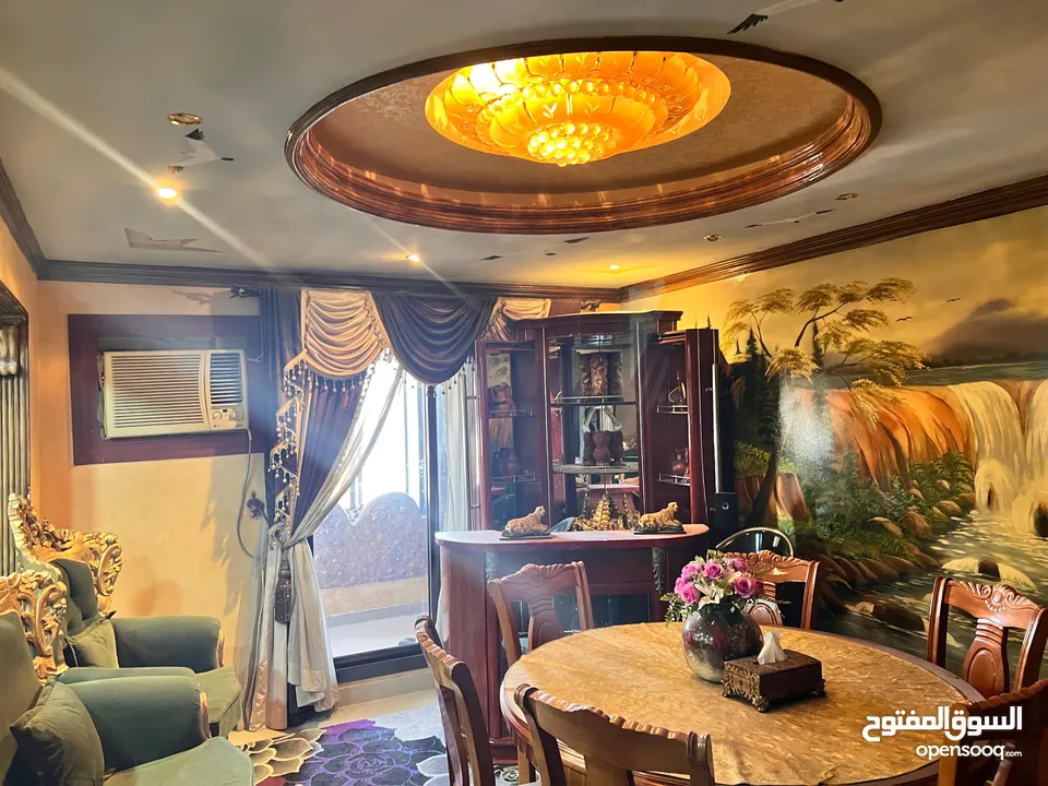 للبيع شقه مفروشه في ام الحصم اطلاله بحريه