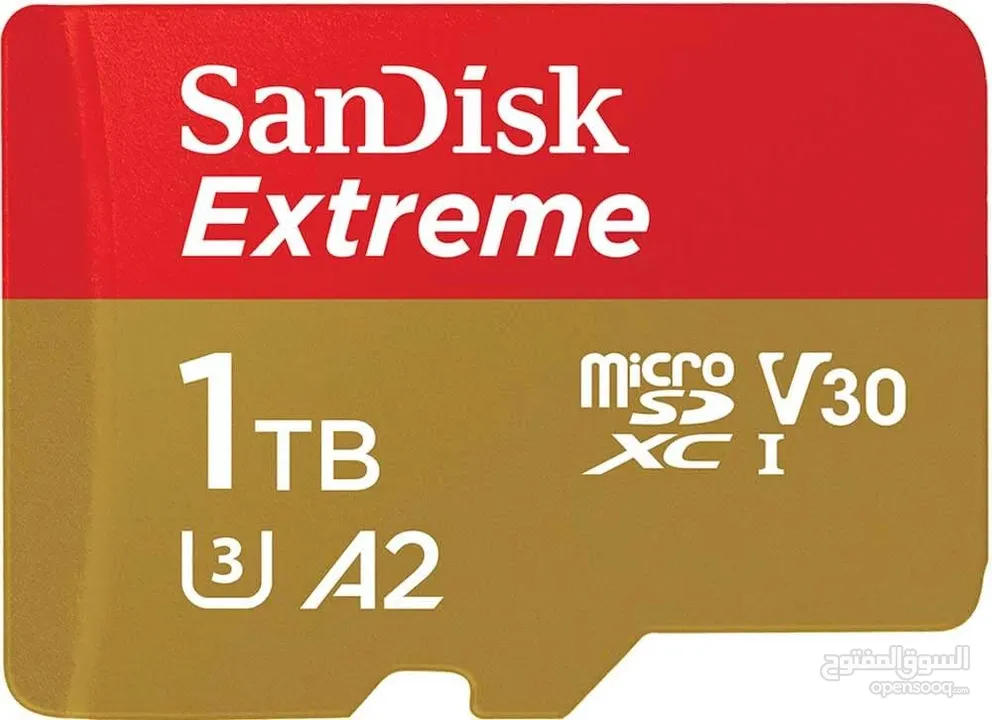 بطاقة ذاكرة سانديسك اكستريم حجم 1 تيرابايت للكاميرات والموبايلات وغيره SanDisk Extreme UHS-I U3 micr
