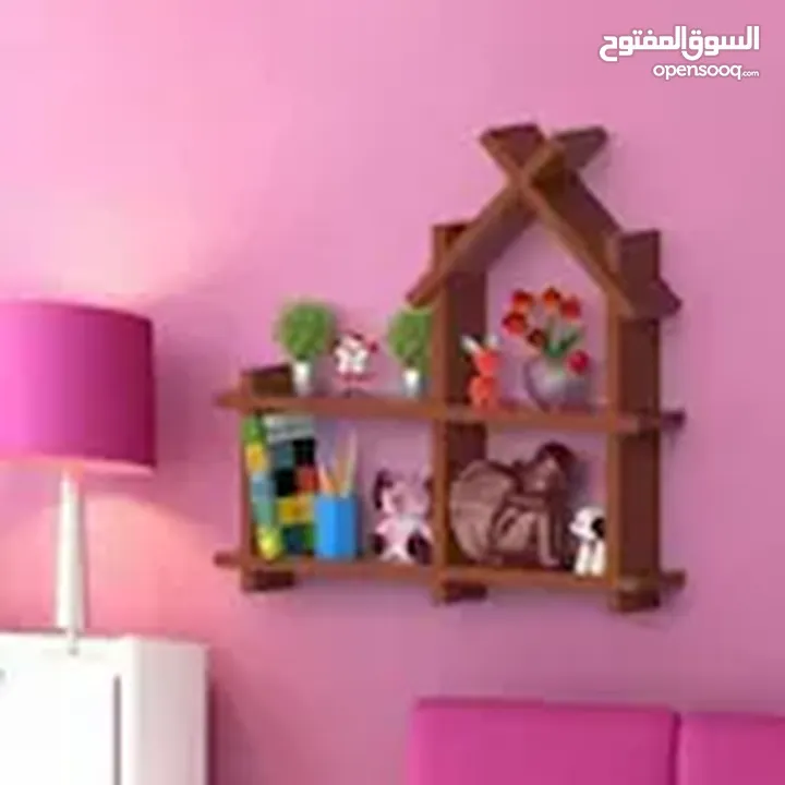 Handmade Wooden Wall Shelf – House Shape Design / رف خشبي يدوي بشكل بيت