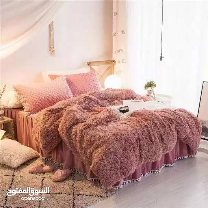 شرشف تخت مجوّز فرو – نعومة وفخامة بدفء ولا أروع! الشتاء عالابواب ولازمنا ألوان حلوة ودافئة
