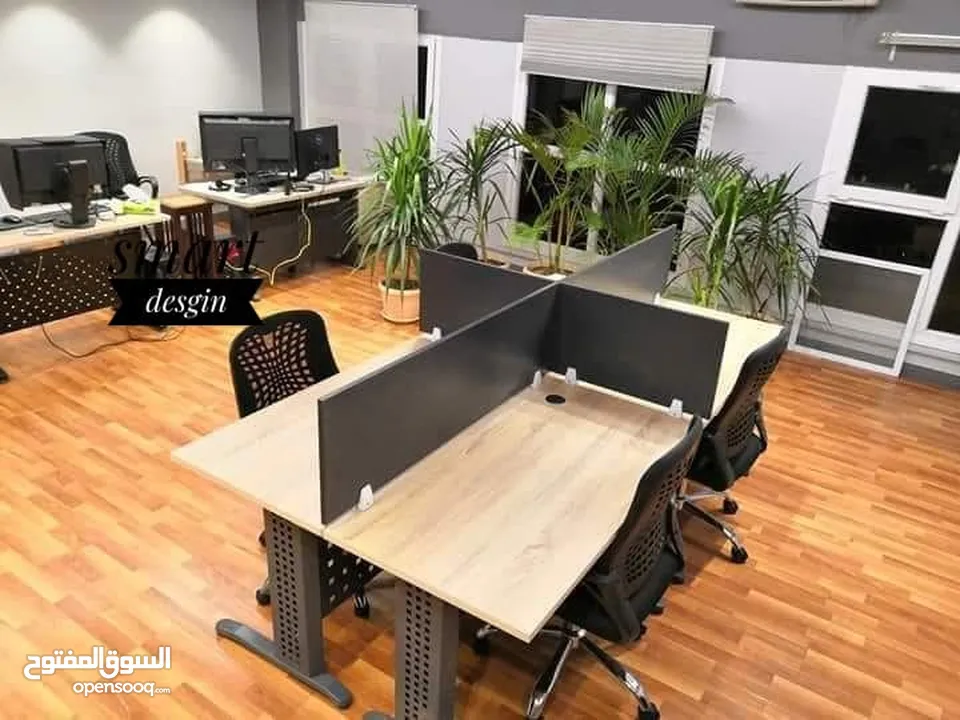 خلية عمل _  Work Station _ بارتيشن مكاتب _ Partition   خشب mdf اسباني مستورد عالي الجودة والتحمل بتص