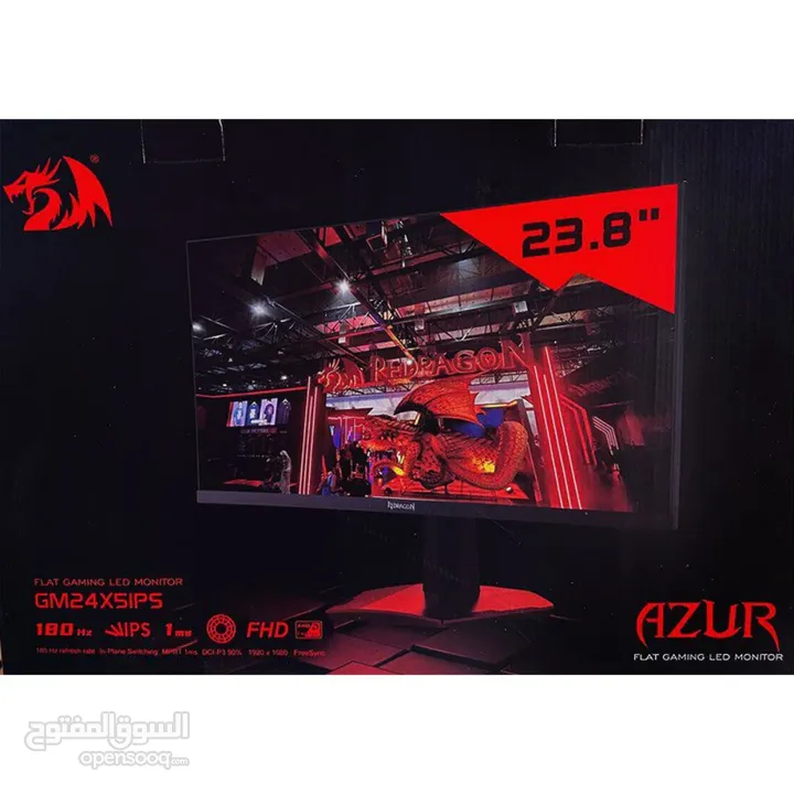 Redragon GM24X5IPS 24-Inch Full HD 180Hz 1ms Gaming Monitor  GM24X5IPS شاشة ريدراجون بسعر حرق
