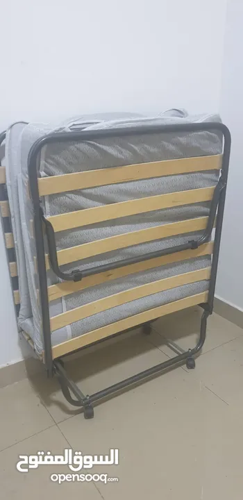 Home-Box Folding Single Bed with Mattress (80x190 cm)