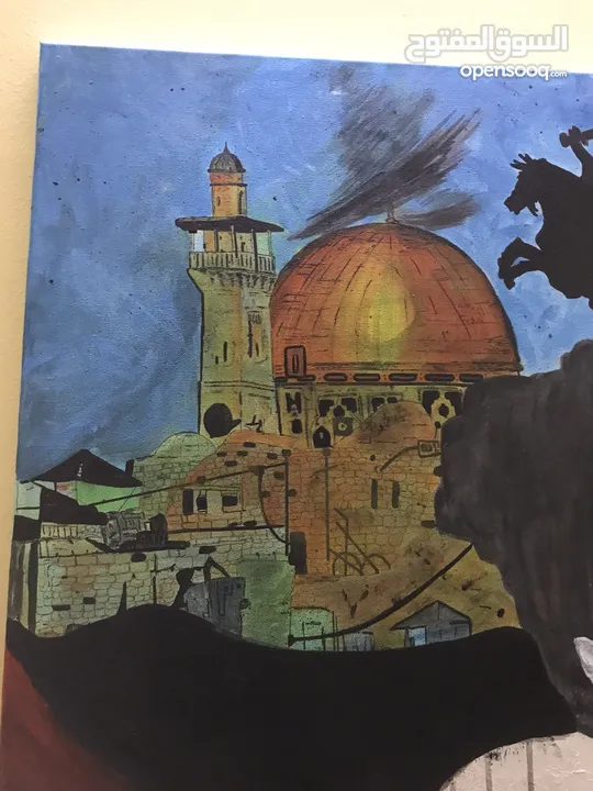 لوحة فنية تدعم قضية فلسطين