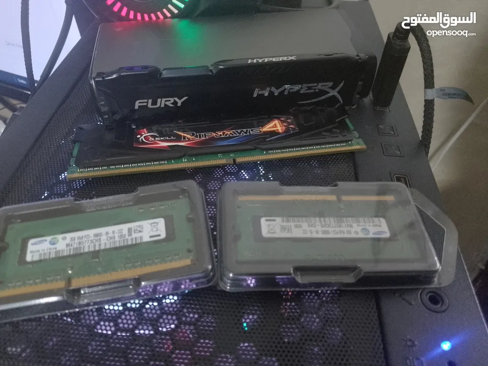 رامات ddr3  لابتوب و بي سي جيمينج و ddr4 بي سي  جيمينج التفاصيل الباقية بالوصف