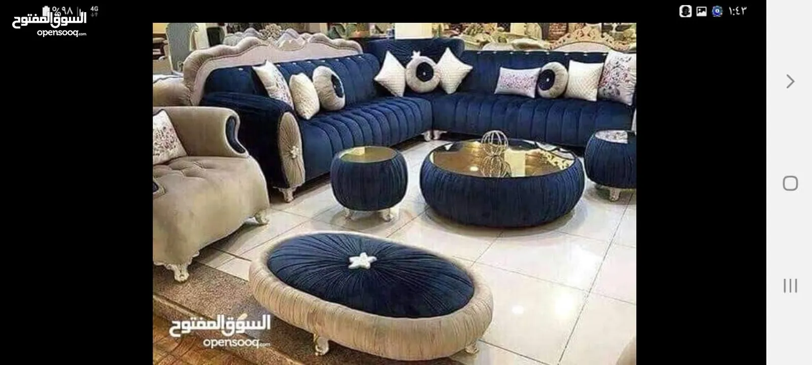 معرض سيمبا تفصيل افخم اطقم الكنب والبرادي والفراش العربي