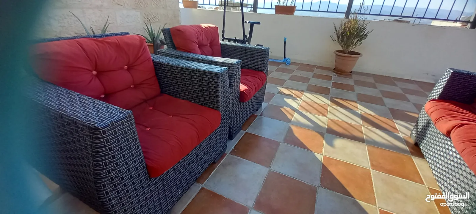 كنب راتان حالة جديد استخدام شهرين