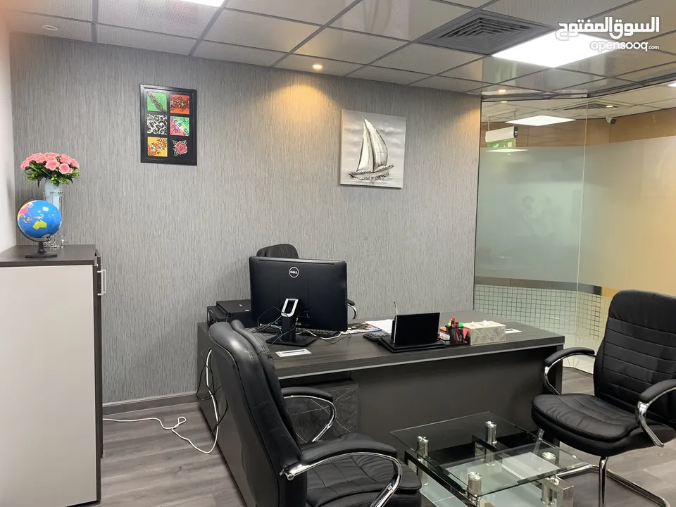 مكاتب للأيجار مع ايجاري و الخدمات مجانآ بمواقع متميزه  Office for rent with ejari and services free