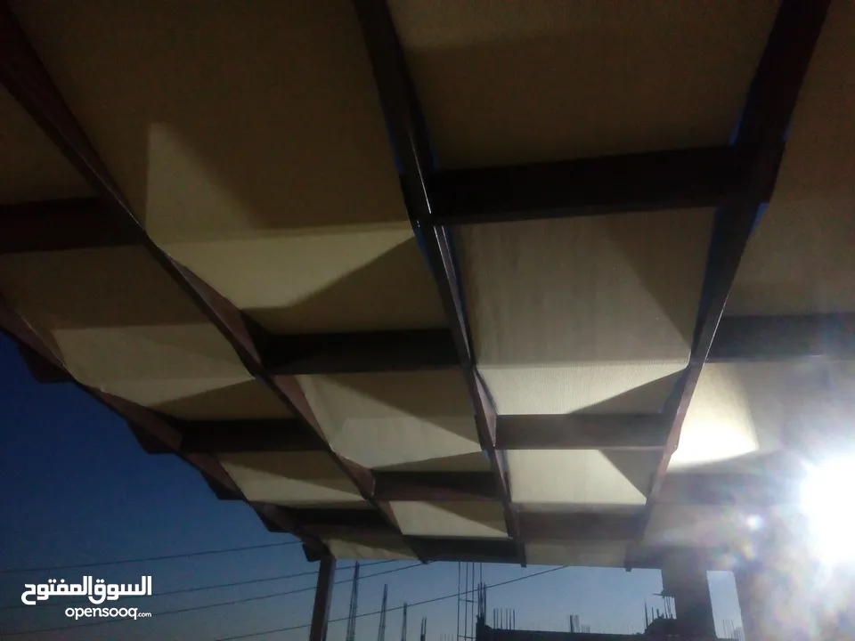 تفصيل تركيب مضلات برجولا شرعات معرشات سدد مضلات شراعيه  دربزينات اسوار ساندوتش بنل  لقسان  شوادر